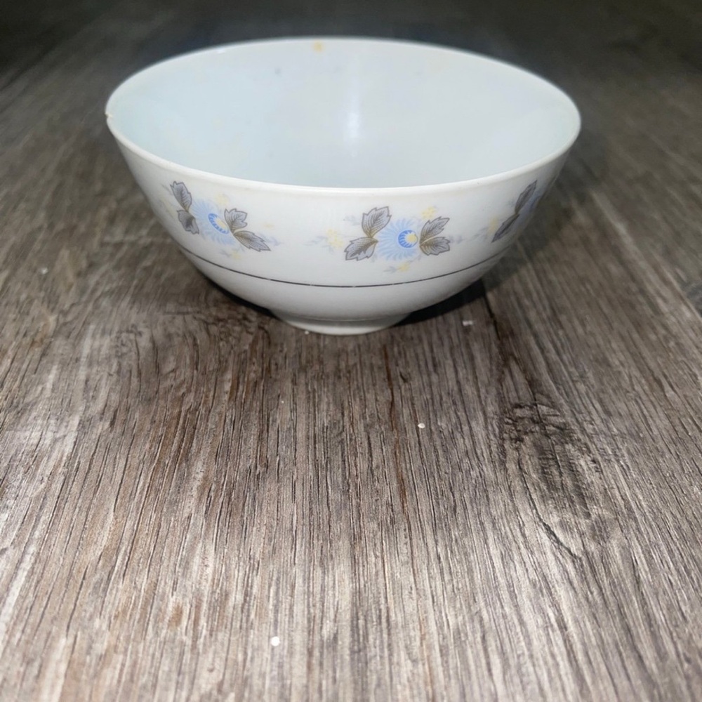 Vintage Rice Noodle Bowl Flowers Made in LiLing China